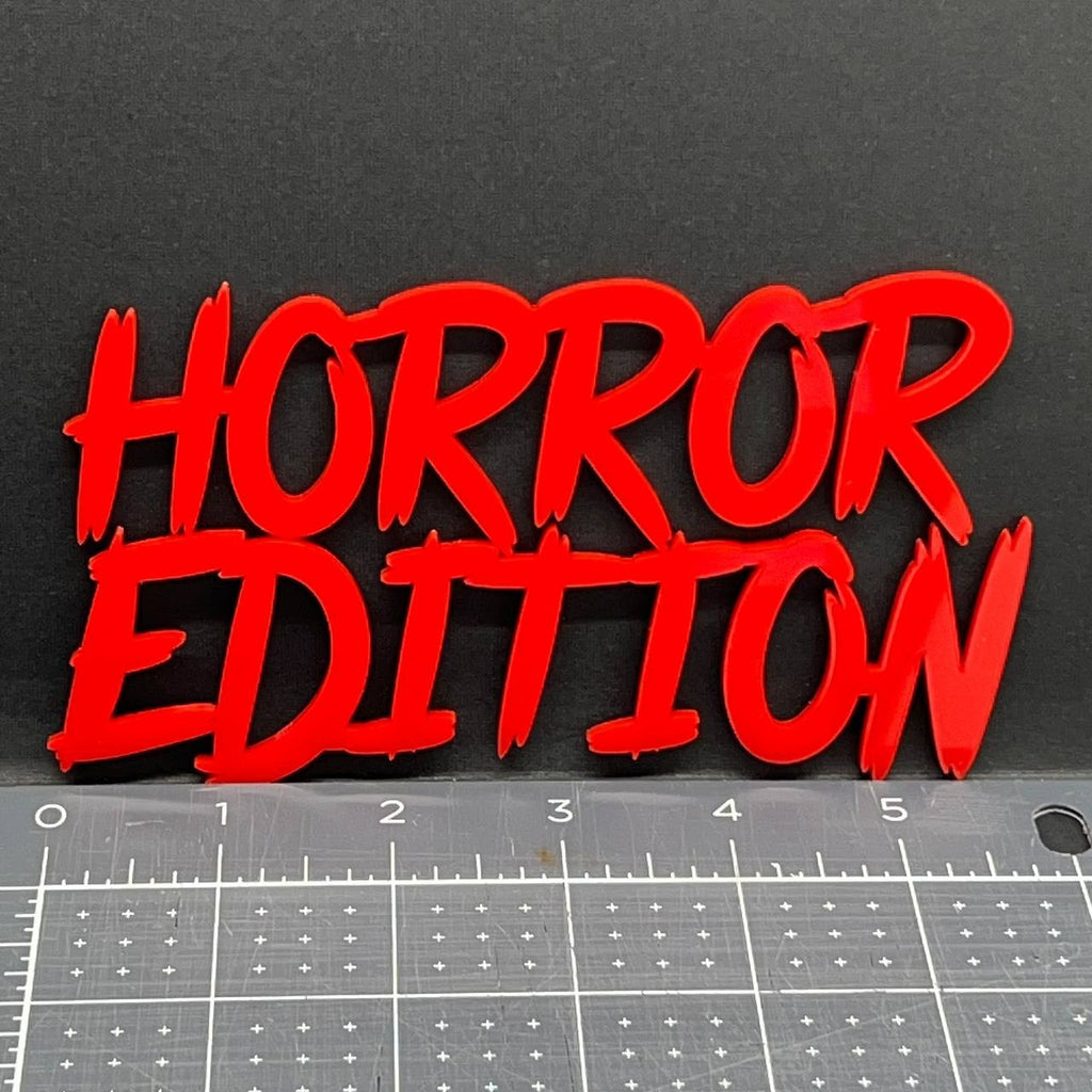 1PC HORROR Edition Emblem – 3D Multicolor Acrylic Car Badge Decal Sticker
