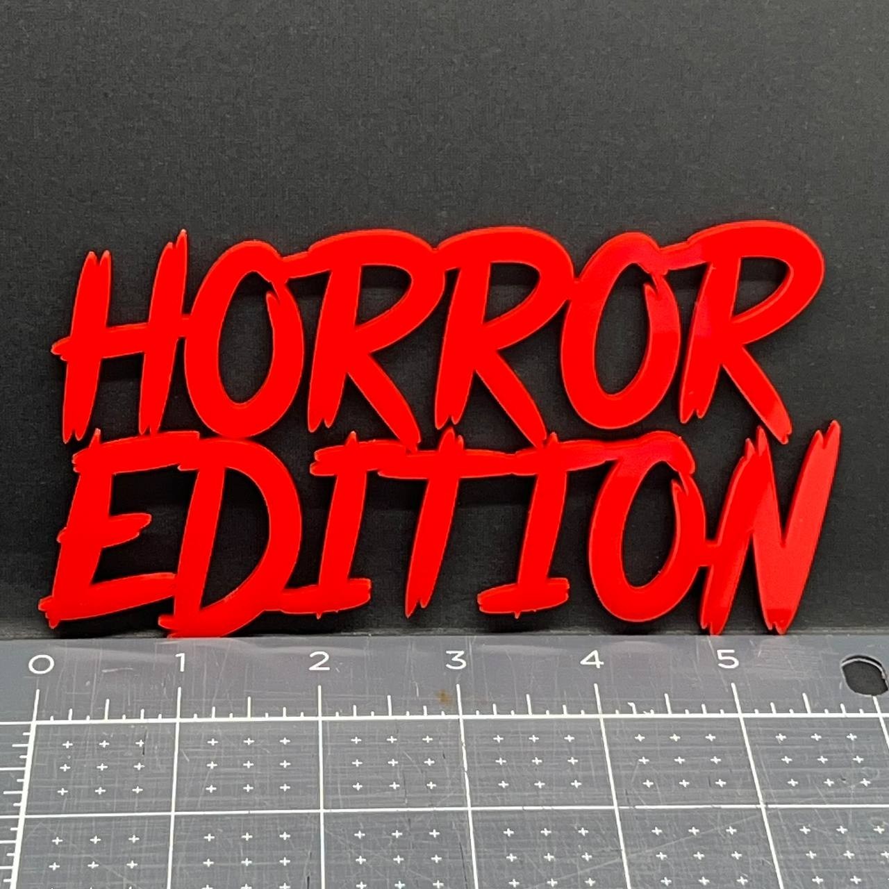 1PC HORROR Edition Emblem – 3D Multicolor Acrylic Car Badge Decal Sticker