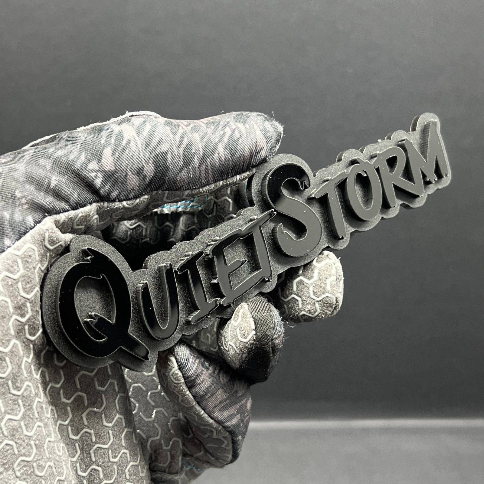 1x Quiet Storm Multicolor 3D Car Badge Easy Install Acrylic Fender & Trunk Decal