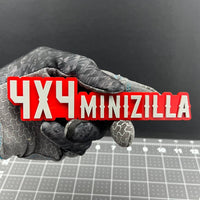 1PC 4x4 Minizilla Emblem – 3D Acrylic Exterior Car Badge Decal for Truck SUV