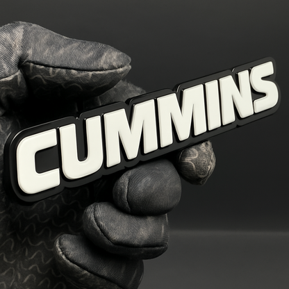 CUMMINS Emblem –   3D Acrylic Fender or Tailgate Badge for Car