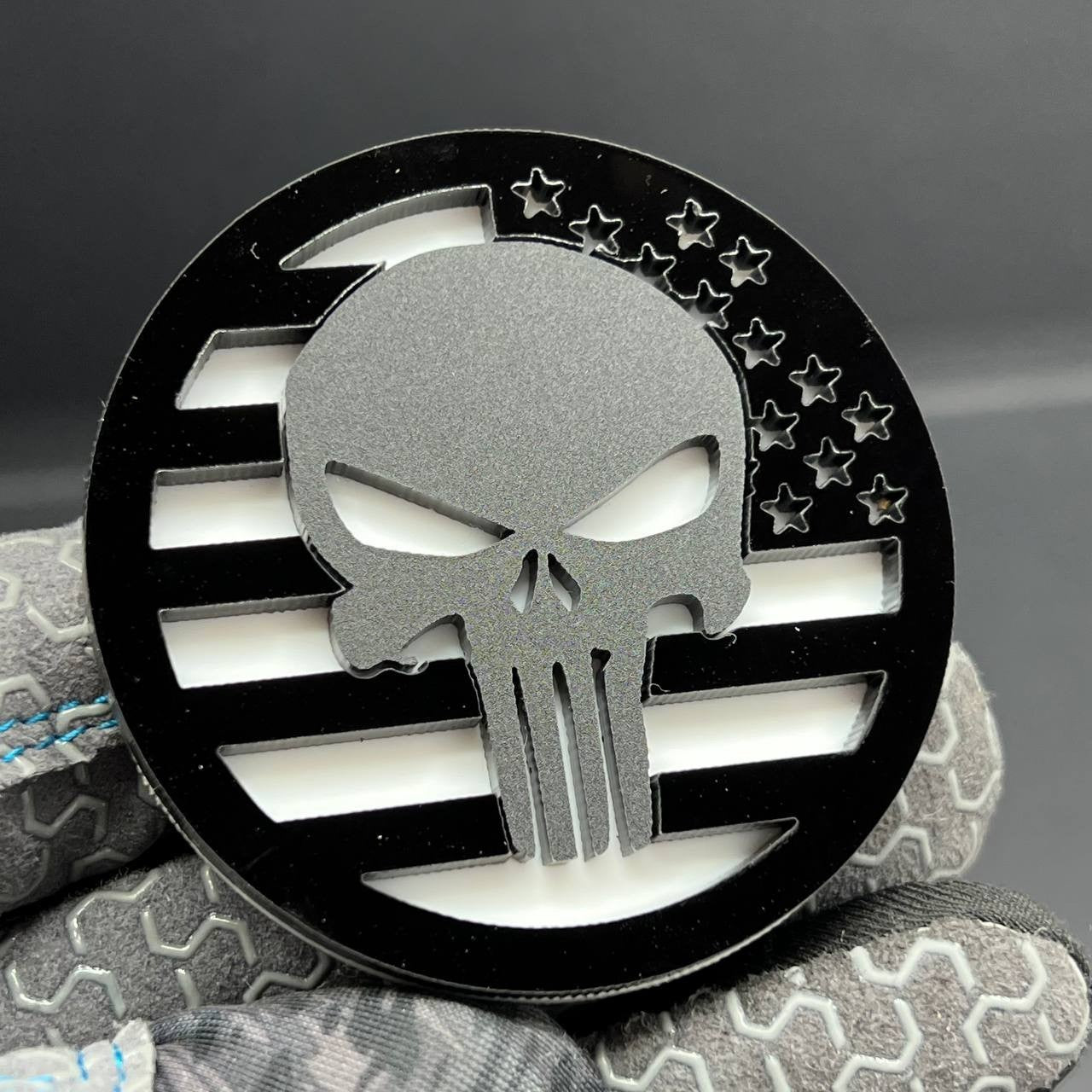 2PCS Black Punisher Fender Emblems – Jeep Wrangler Gladiator
