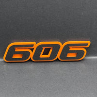 606 Emblem Badge – Custom Multicolor Acrylic Fender & Trunk Decal 1PC