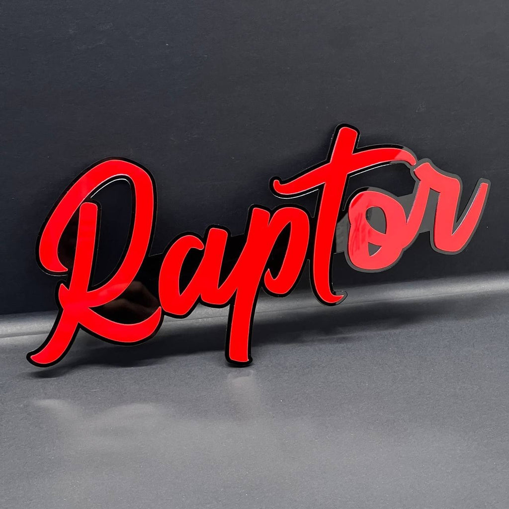 1PC RAPTOR 3D Lettering Emblem – Exterior Badge Decal for Trunk Fender or Door