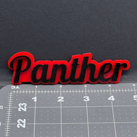 1PC PANTHER Emblem – 3D Acrylic Tailgate Badge Decal for Car, Truck, SUV