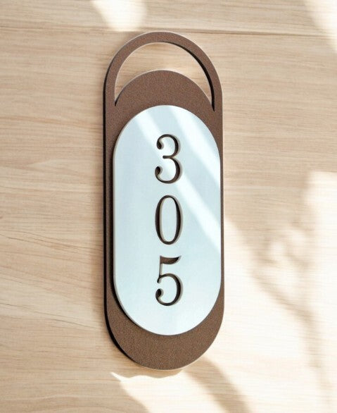 Vintage Design Sign for Hotel Signage made of acrylic Room Number Sign