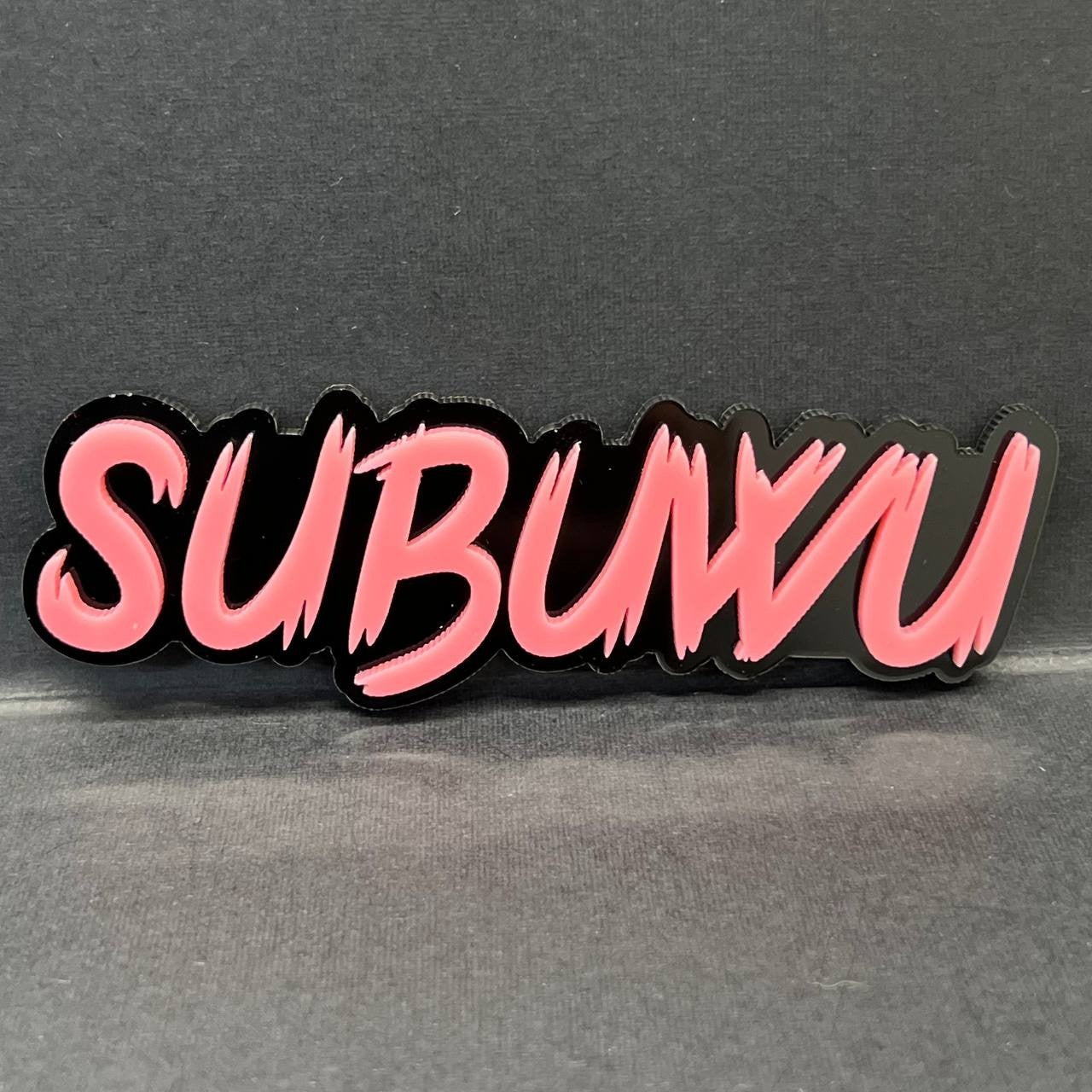 Subuwu 3D Emblem Badge – Multicolor Acrylic Subaru Car Fender & Trunk Decal 1pc