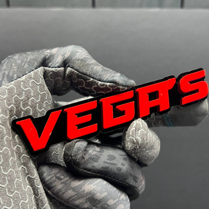 1PC VEGAS Emblem – Durable 3D Acrylic Car, SUV & Truck Exterior Badge