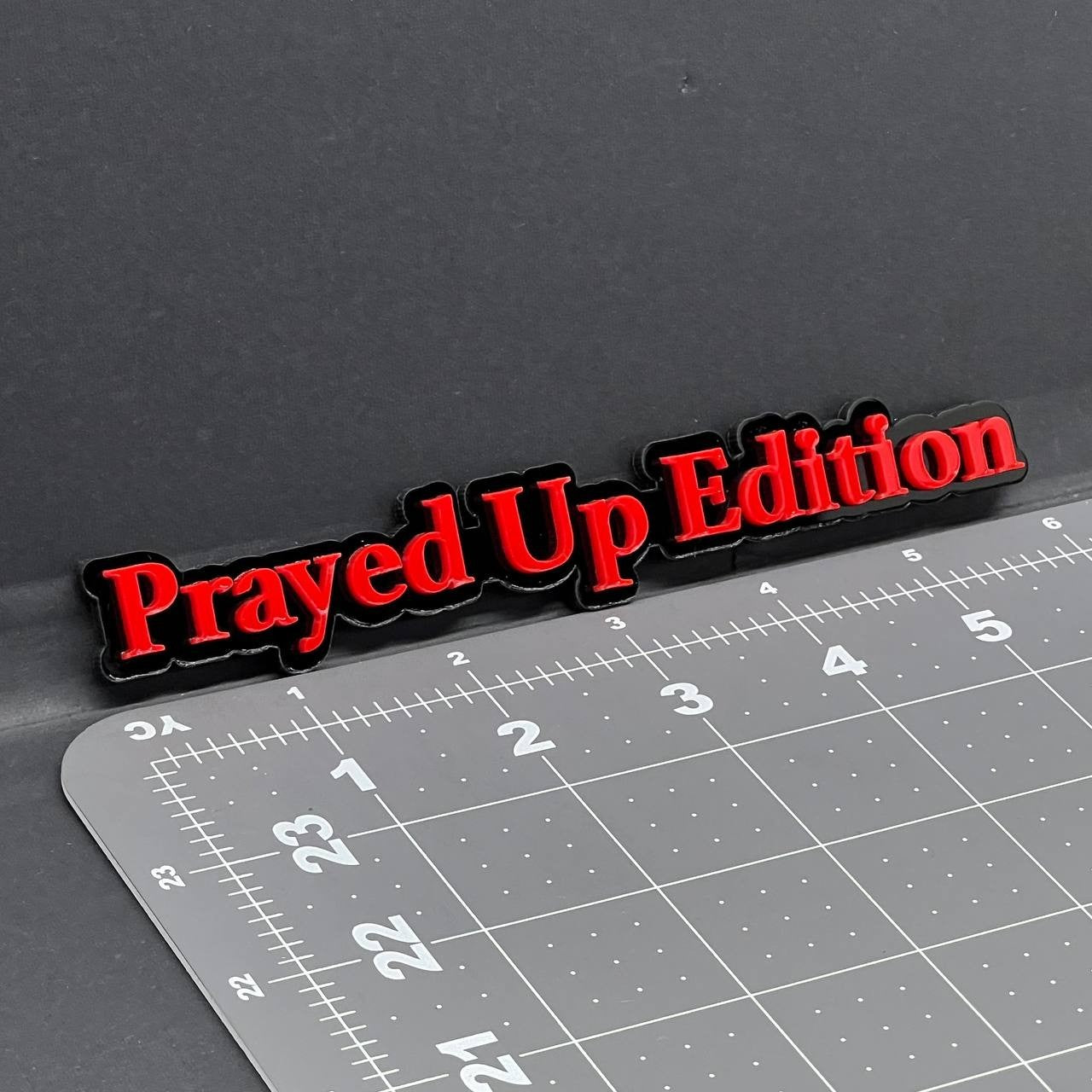 1x Prayed Up Edition Emblem 3D Multicolor Acrylic Car Badge Fender & Trunk Decal