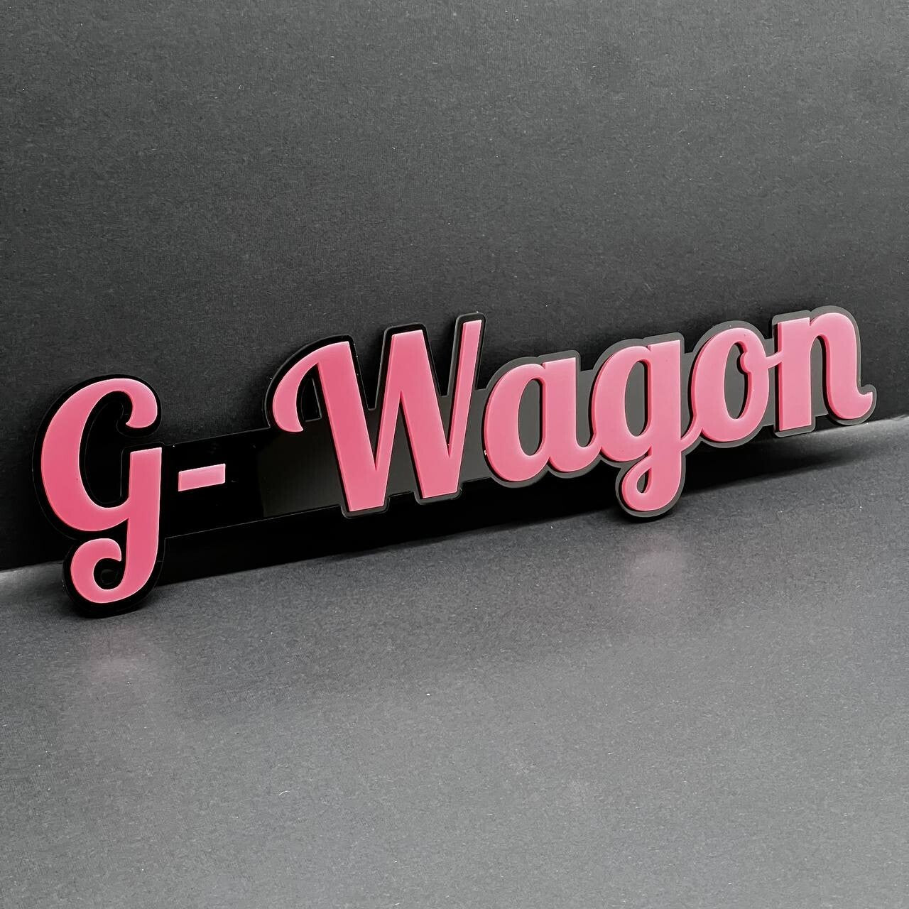 2x G-Wagon Black 3D Emblems – Mercedes G-Class Badge Set – Side Fender Logo G63