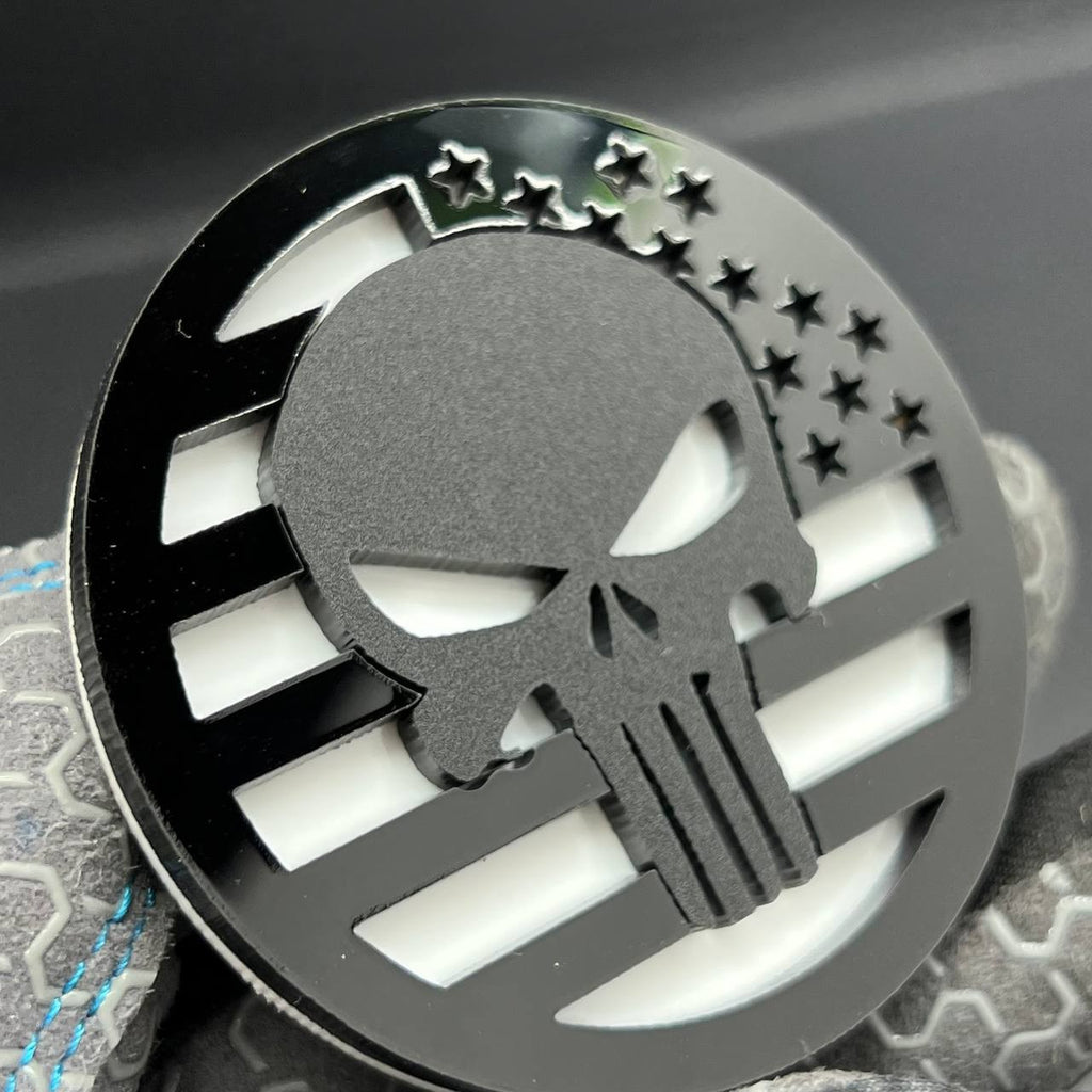 2PCS Black Punisher Fender Emblems – Jeep Wrangler Gladiator