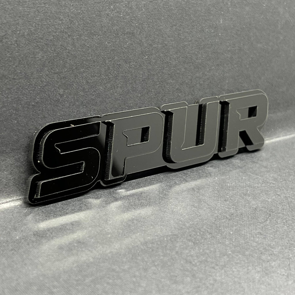 1pc SPUR Multicolor 3D Car Emblem – Easy Install Acrylic Badge for Cars & SUVs