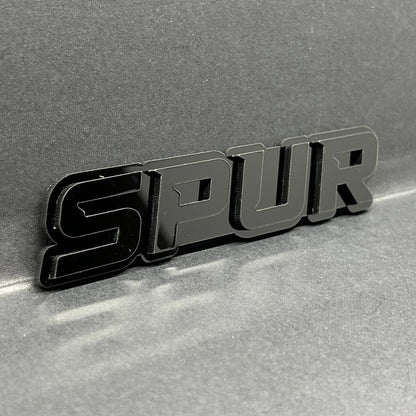1pc SPUR Multicolor 3D Car Emblem – Easy Install Acrylic Badge for Cars & SUVs
