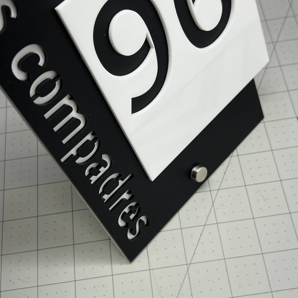 Custom House Number Sign – Modern 3D Outdoor Address Plaque for Home