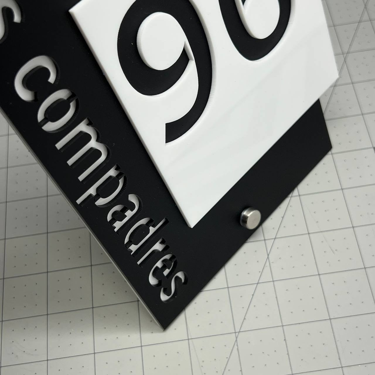 Custom House Number Sign – Modern 3D Outdoor Address Plaque for Home