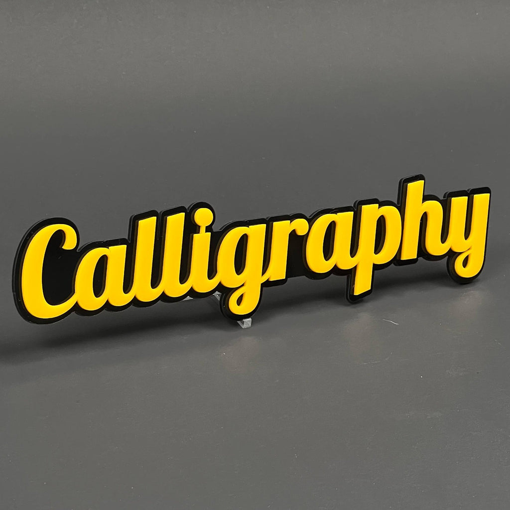 1PCS CALLIGRAPHY Emblem Badge – 3D Acrylic Car Truck Fender Tailgate Trunk Decal