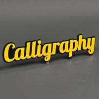 1PCS CALLIGRAPHY Emblem Badge – 3D Acrylic Car Truck Fender Tailgate Trunk Decal