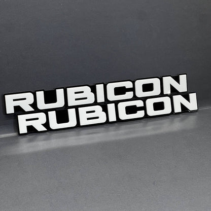 RUBICON 3D Emblem Set – 2PCS Acrylic Fender Badges for Jeep & SUV Exterior