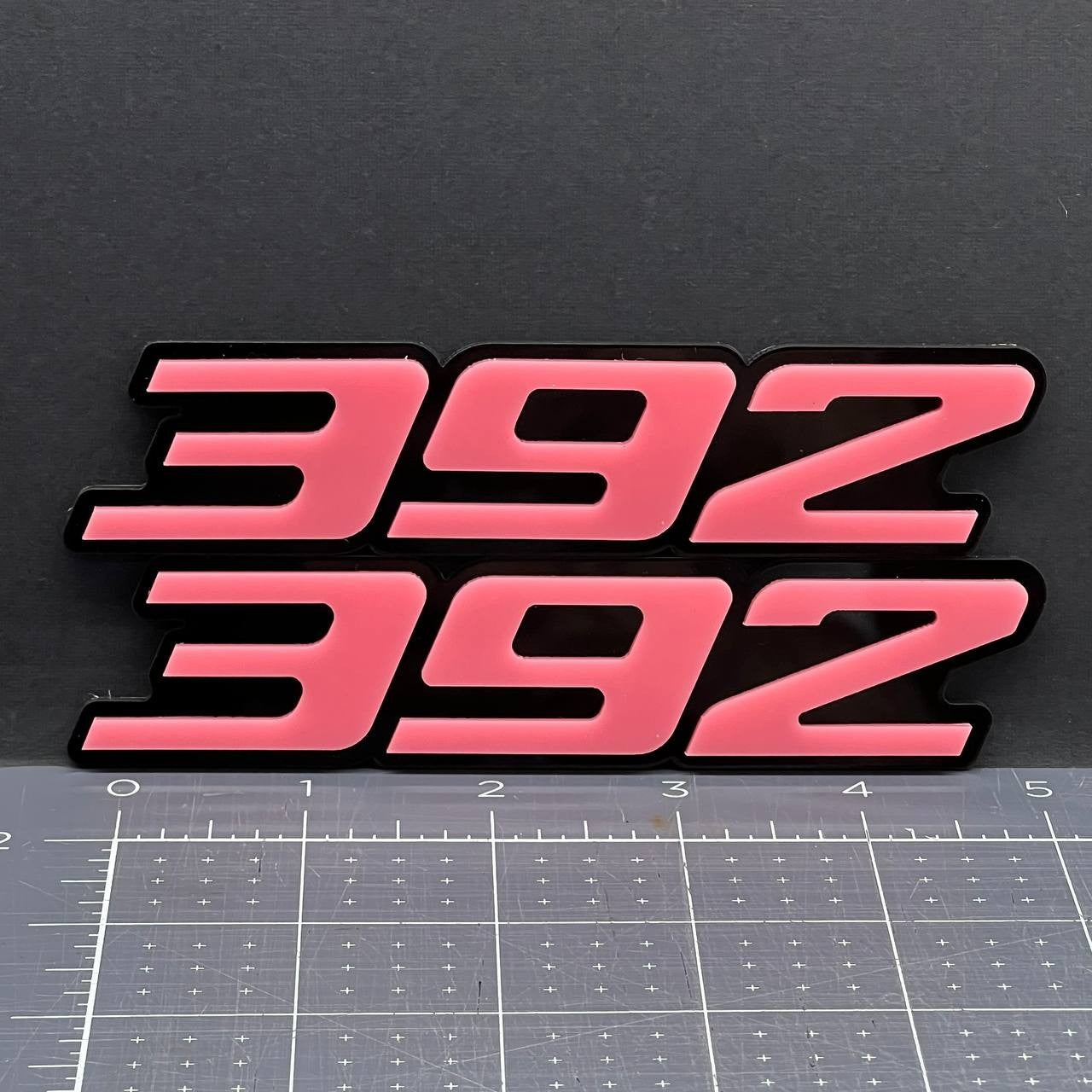 392 Emblem Badge – Custom Acrylic Multicolor Car Fender Tailgate Decal 2PC