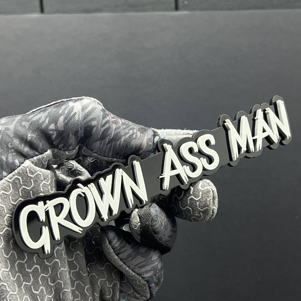 1PC GROWN ASS MAN Logo Emblem – Multicolor Acrylic Fender & Tailgate Badge