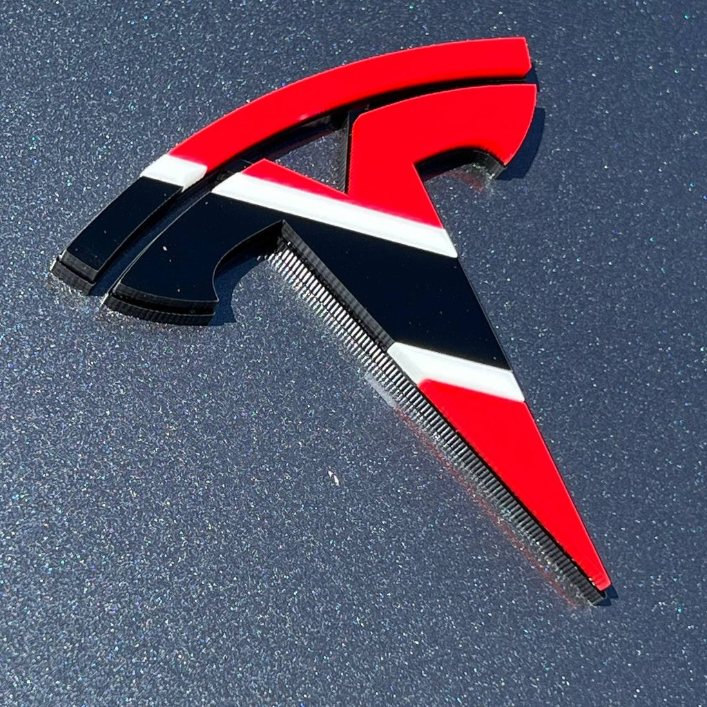 Tesla Multicolor 3D Emblems – Custom Badges (Set of 2)