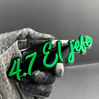 1PC 4.7 El Jefe Emblem – Custom 3D Multicolor Acrylic Car Fender Tailgate Badge