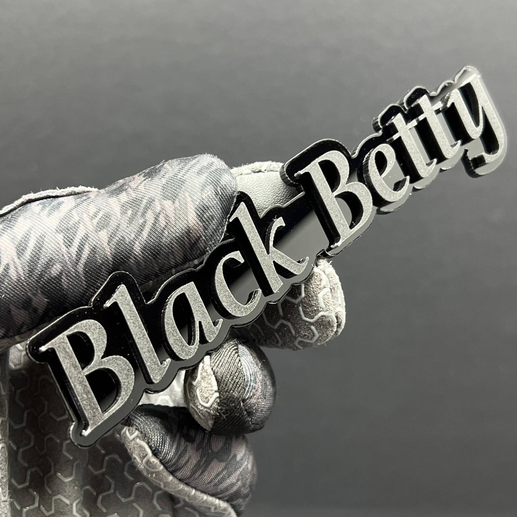 1pc Black Betty Multicolor 3D Car Emblem – Easy Install Fender & Trunk Decal
