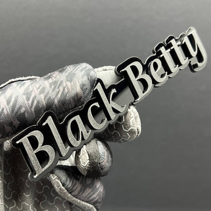1pc Black Betty Multicolor 3D Car Emblem – Easy Install Fender & Trunk Decal