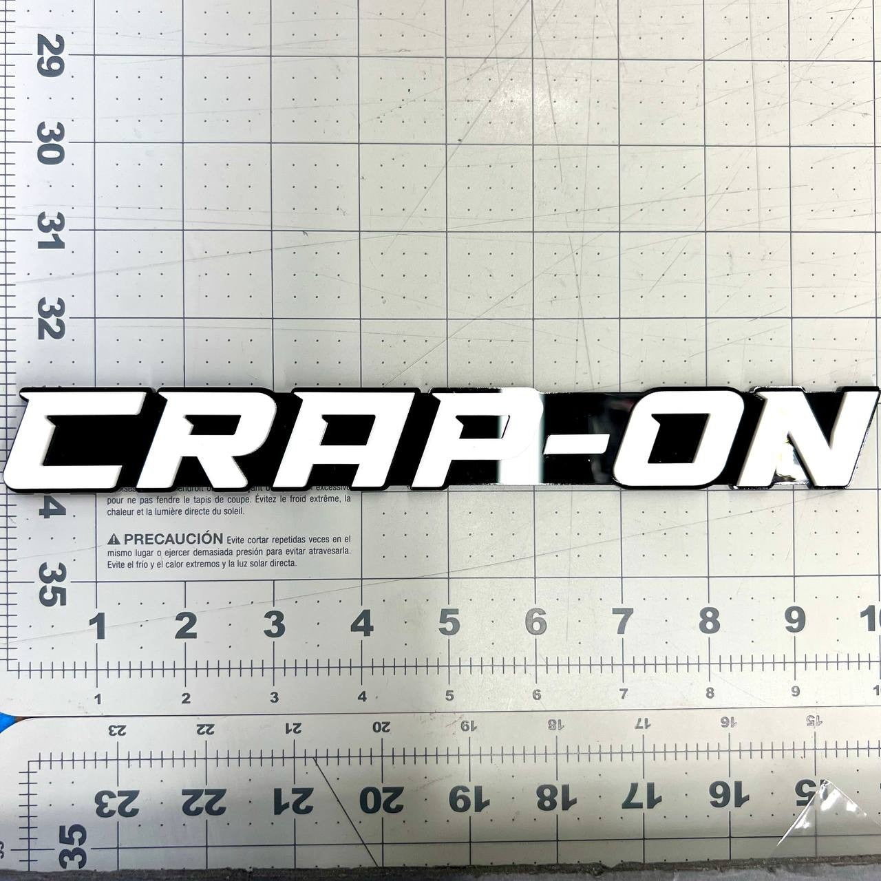 CRAP ON 3D Emblem – Custom Acrylic Exterior Badge Sticker for Car SUV Truck