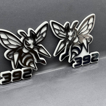 2PCS 392 Hornet Badges – Aggressive Bee 3D Acrylic Car & Truck Fender Emblems