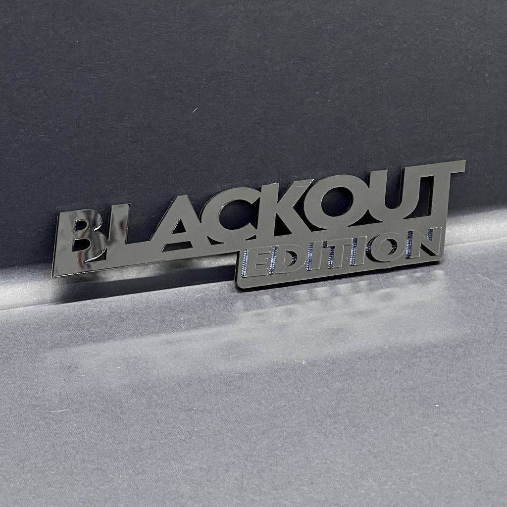 1x BLACKOUT Black Black Edition Emblem Car Badges 3D Sticker Decal Multicolor