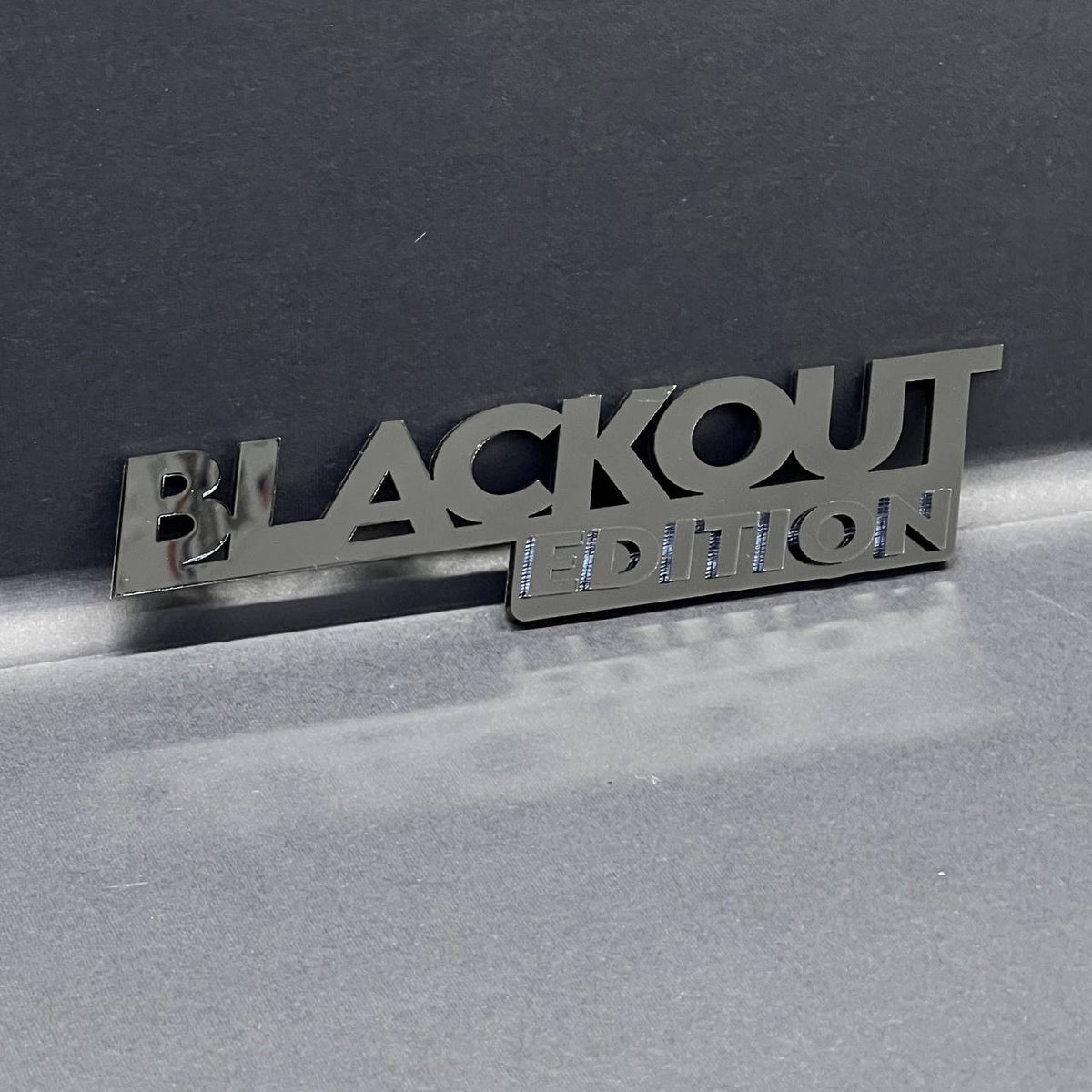 1x BLACKOUT Black Black Edition Emblem Car Badges 3D Sticker Decal Multicolor