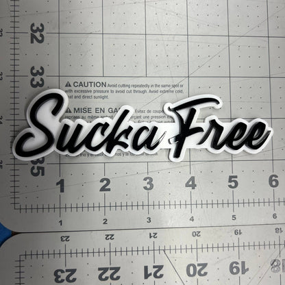 1PC SUCKA FREE Emblem – Custom 3D Multicolor Acrylic Car & Truck Badge