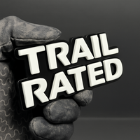 1PC TRAIL RATED Emblem – Custom 3D Acrylic Multicolor Car Fender Sticker