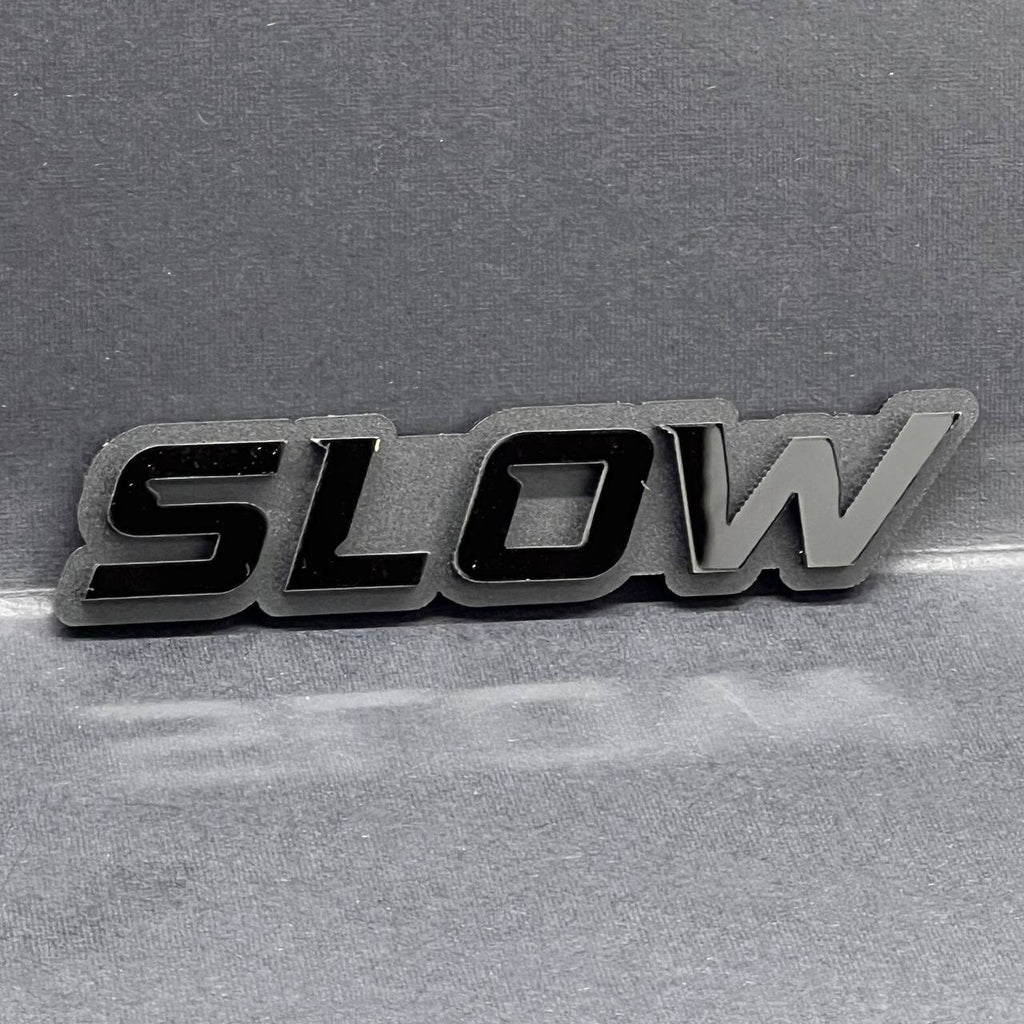 1PC SLOW BLACK 3D Emblem Custom Badge Sticker for Car SUV TRUCK