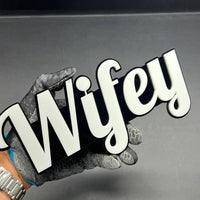 WIFEY 3D Emblem – Custom Multicolor Acrylic Car Exterior Badge (1PC)