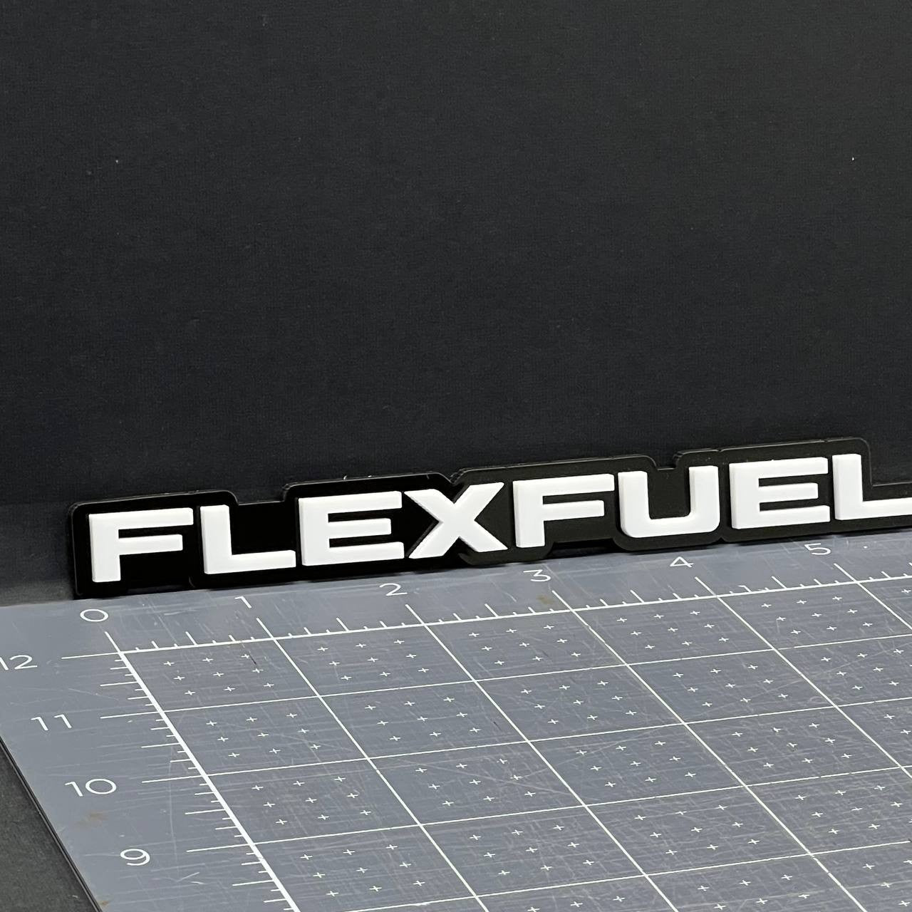 1PC FLEXFUEL Emblem – 3D Multicolor Acrylic Car Badge Decal for Fender/Trunk