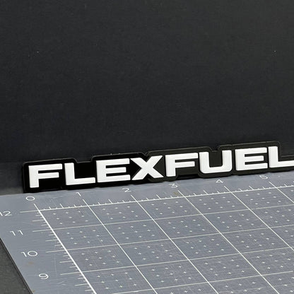1PC FLEXFUEL Emblem – 3D Multicolor Acrylic Car Badge Decal for Fender/Trunk