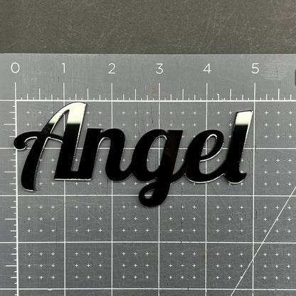 1PC Angel Emblem – 3D Multicolor Acrylic Car Badge Decal for Truck SUV Auto