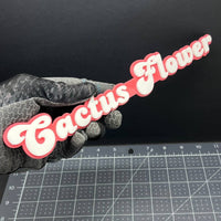 1PC Cactus Flower Badge – Custom 3D Acrylic Multicolor Emblem for Cars