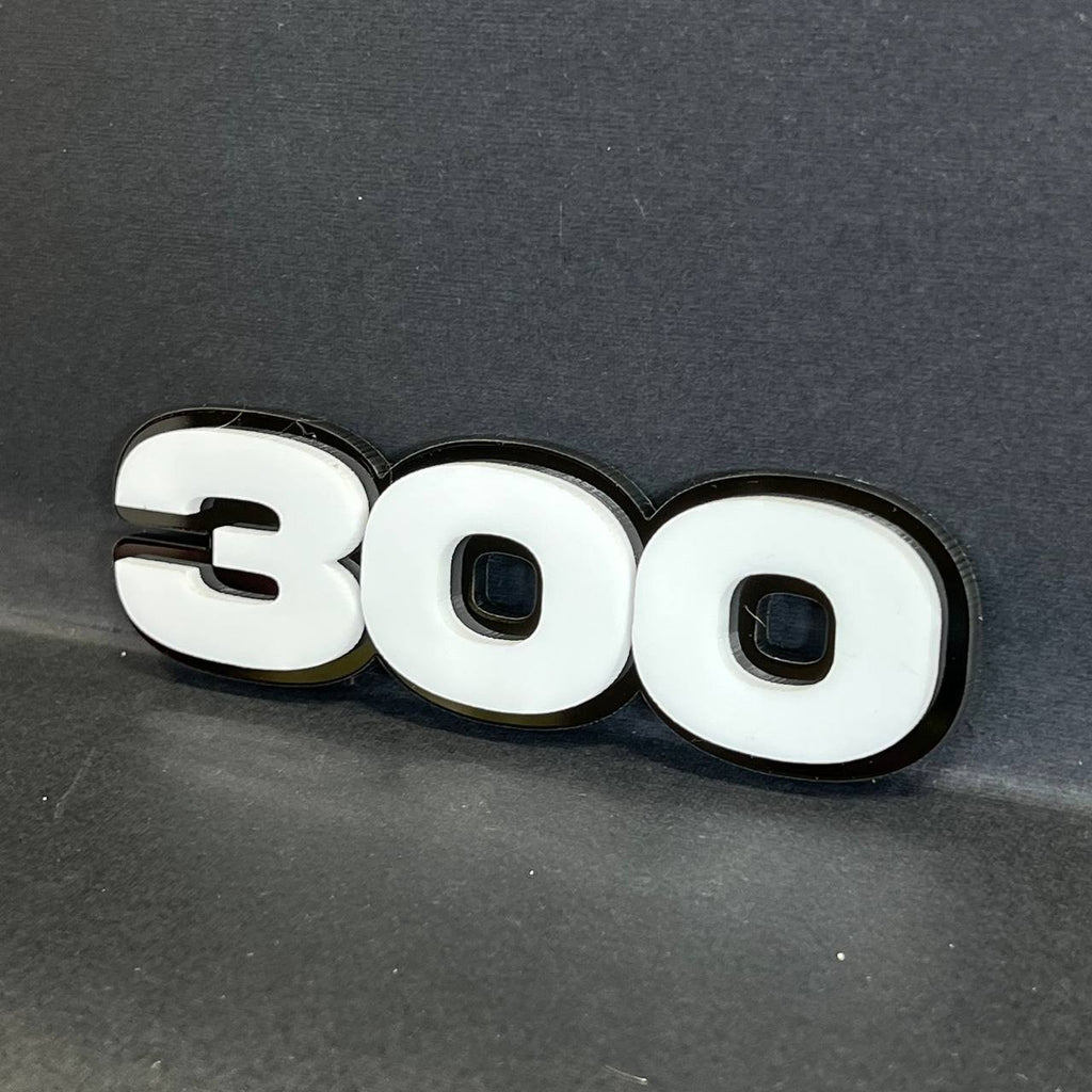2PCS Chrysler 300 3D Emblems – Exterior Fender Badges for Car or SUV