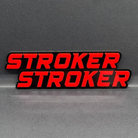 2PCS STROKER Emblems – 3D Acrylic Engine Fender Badges for Car or Truck