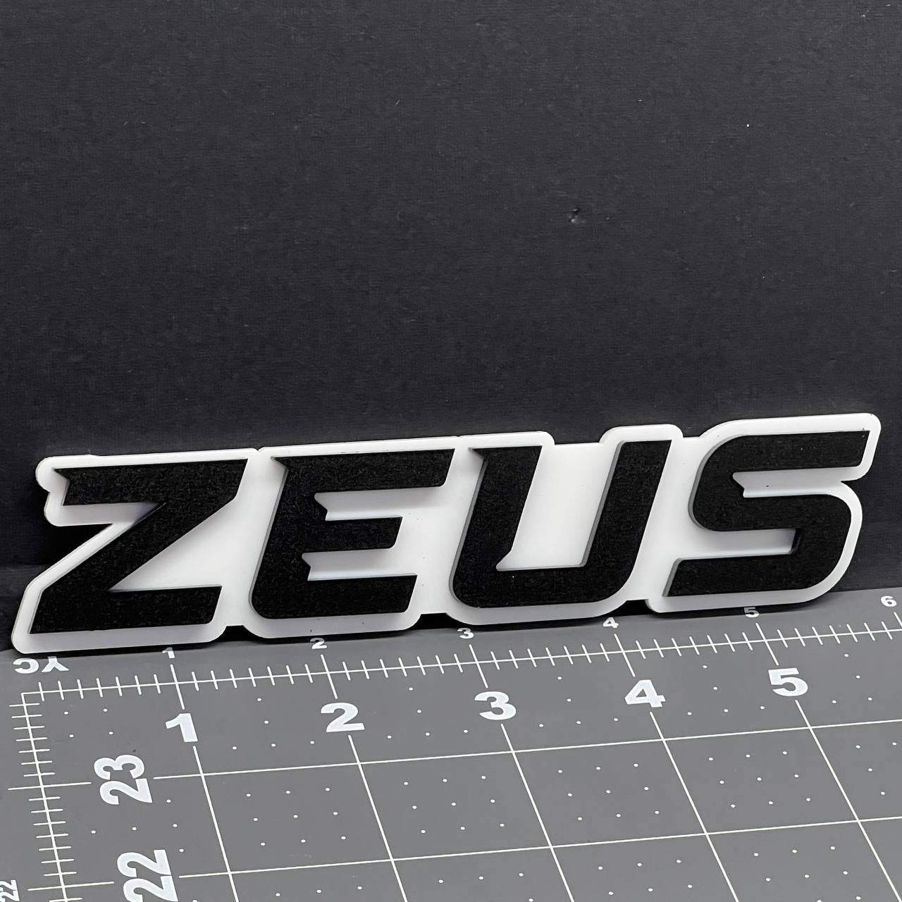 1PC ZEUS 3D Acrylic Emblem – Multicolor Car Badge Decal for Trucks, SUVs, Cars