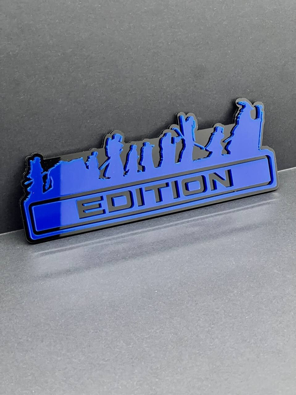 1PC LOTR Blue Edition Emblem Car Badges Badass 3D Sticker LOTR  Decal Multicolor