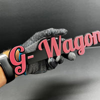 2x G-Wagon Black 3D Emblems – Mercedes G-Class Badge Set – Side Fender Logo G63