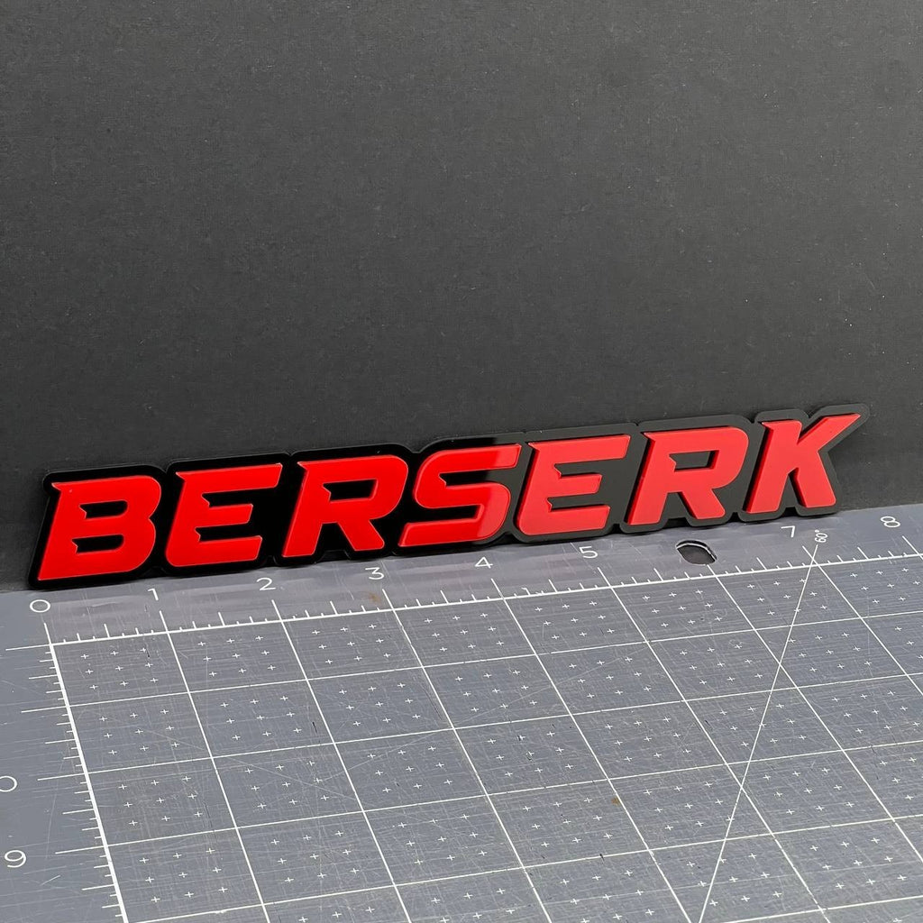 1pc BERSERK 3D Emblem Badge – Multicolor Acrylic Car Decal for Fender & Tailgate