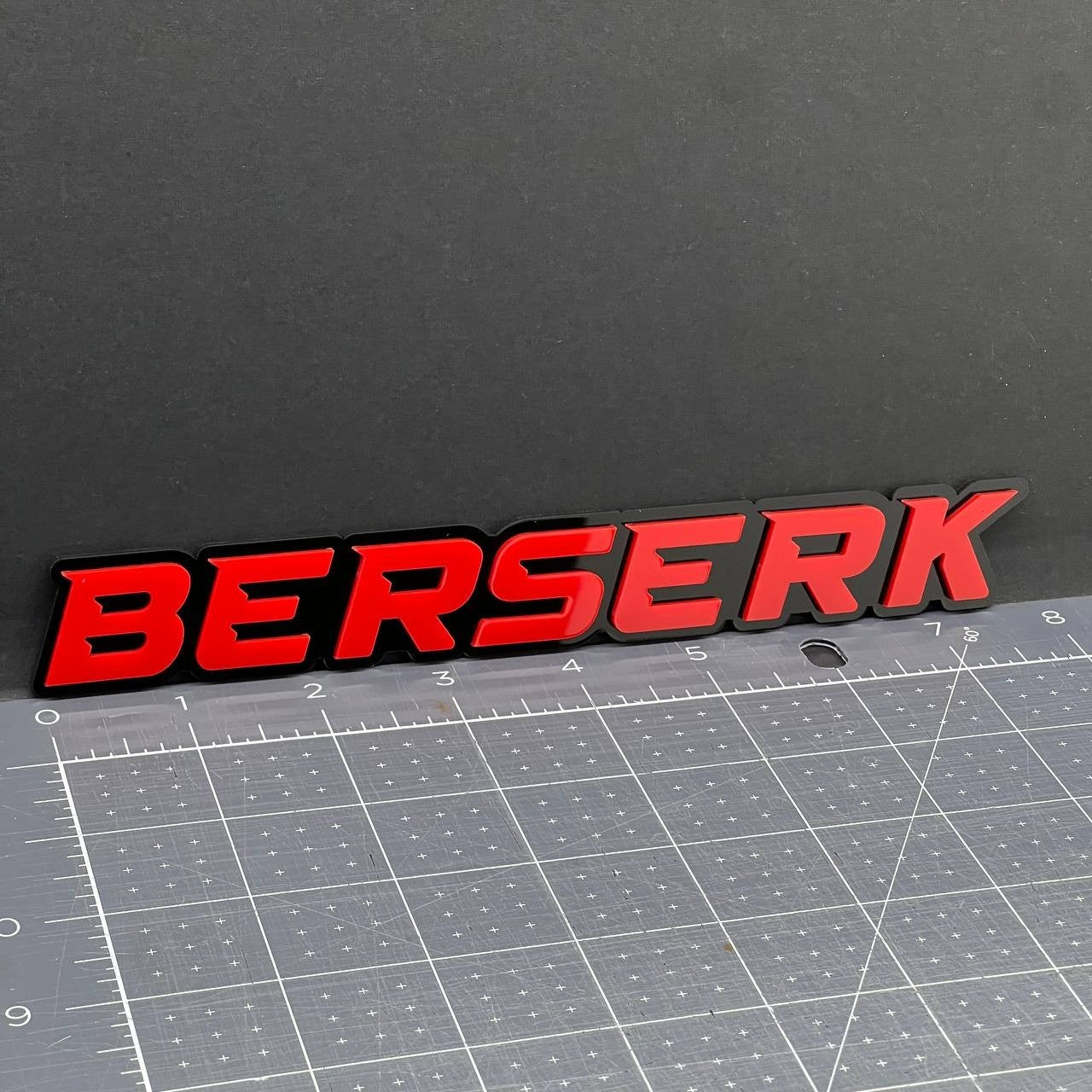 1pc BERSERK 3D Emblem Badge – Multicolor Acrylic Car Decal for Fender & Tailgate