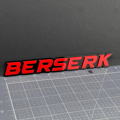 1pc BERSERK 3D Emblem Badge – Multicolor Acrylic Car Decal for Fender & Tailgate