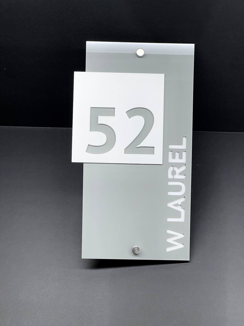 House Number Sign Personalized Modern Outdoor Address Plate Custom Home