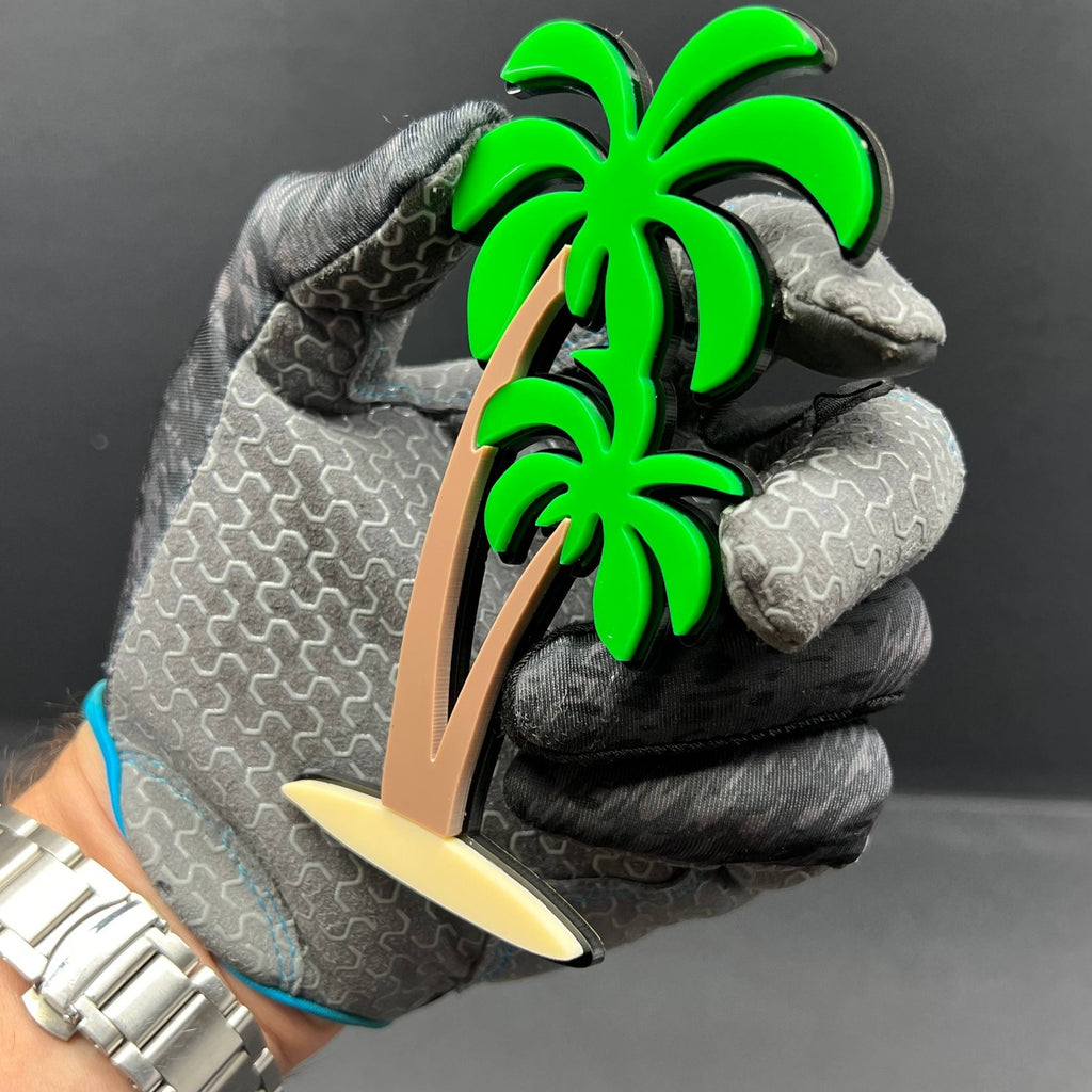 1pcs PALM Multicolor 3D Acrylic Emblem – Tropical Custom Car Exterior Badge